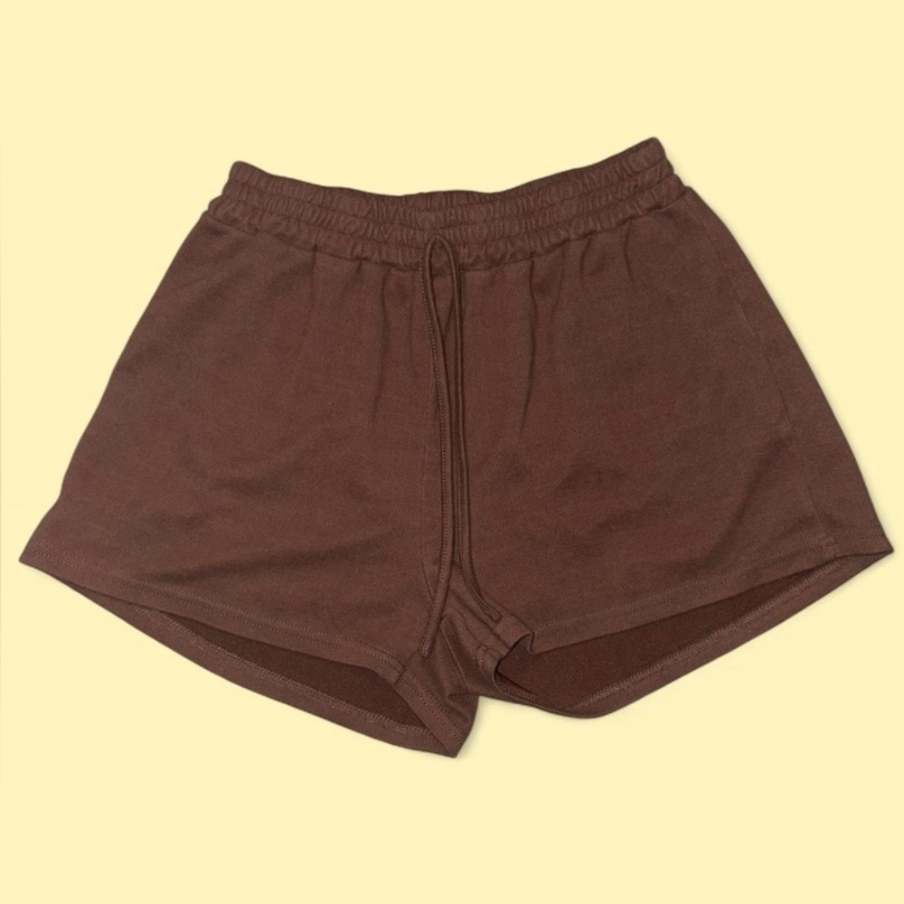 Soft Brown Lounge Shorts Stretch Drawstring Waist Size 2